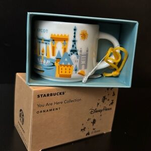 Starbucks Disney Parks You Are Here Epcot Drink Around the World Mug Ornament